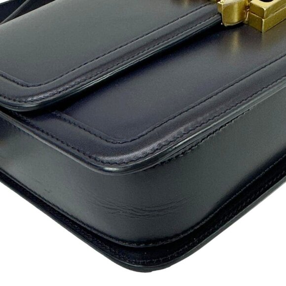 Yves Saint Laurent  Solferino Medium Leather Shoulder Bag Navy Blue - Picture 7 of 12